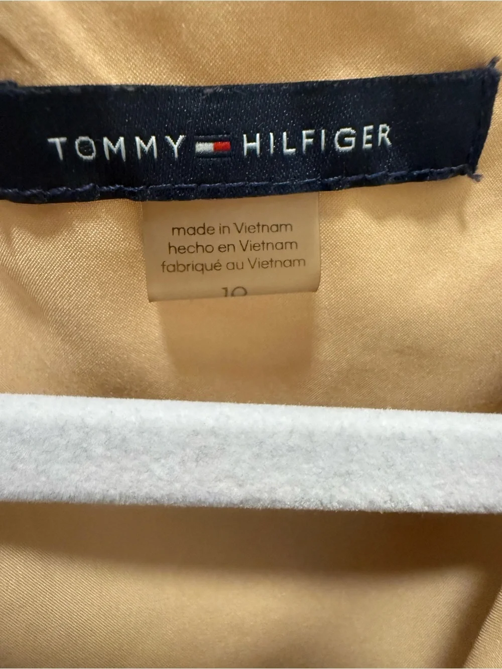 Tommy Hilfiger Tan Floral Sleeveless Wrap Mini Dress - Picture 3 of 3
